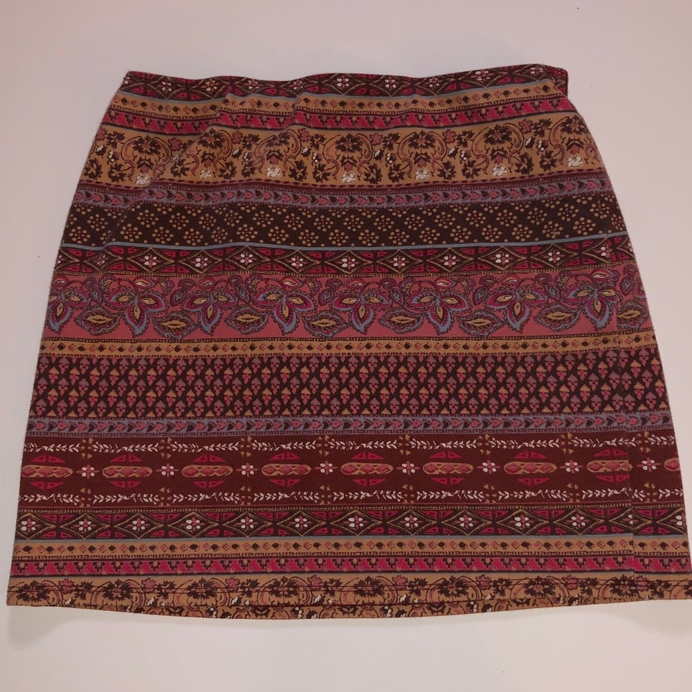 Hollister Tribal Print Bodycon Mini Skirt